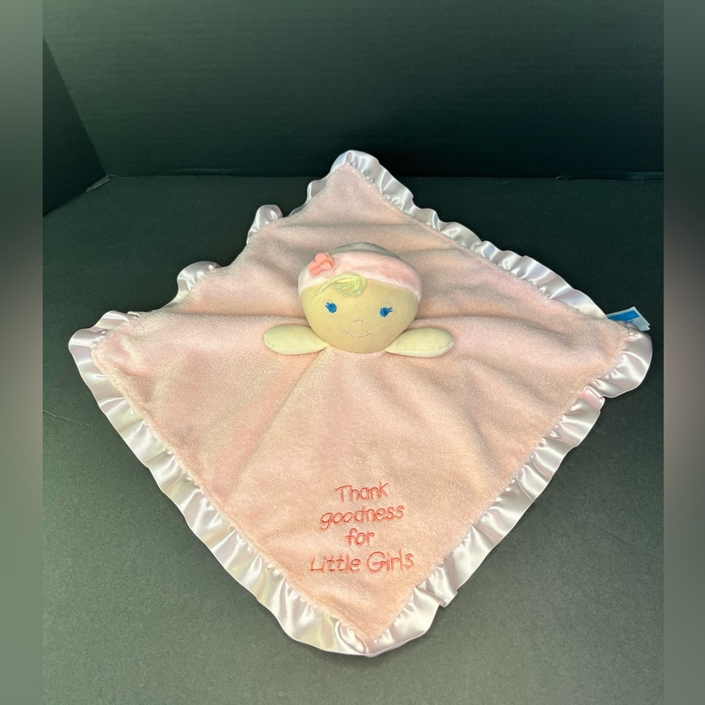 Kids Preferred Thank Goodness For Little Girls Pink Security Baby Lovey Blanket